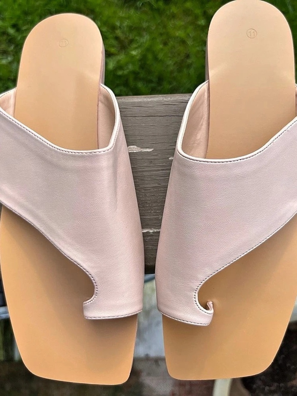 Woman’s Square Toe Slide Sandals in Pink - New